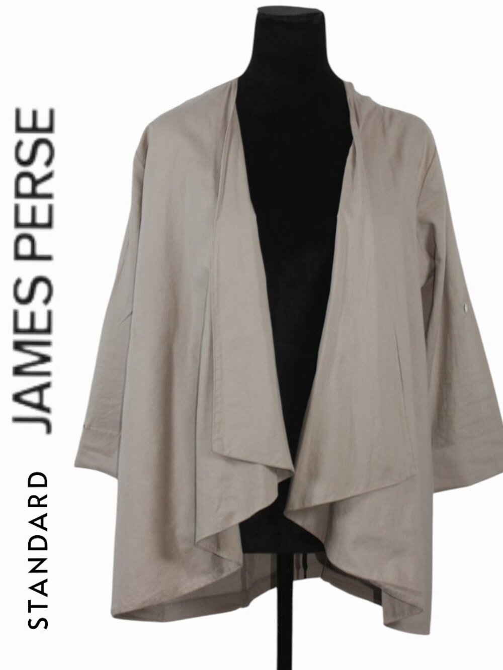 Standard James Perse Khaki Lightweight Open Cardigan Size 3 (8-10)